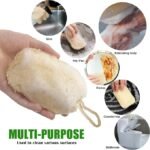 Large Natural Dish Scrubber, Loofah Dishwashing Sponge (6 Pcs), No Scratch for Dish, Large Size 5.2"L*3.2"W, Loofah Plant Kitchen Eco-Scrubber, Zero Waste and Eco Friendly Sponges, Unbleached.