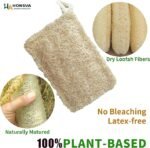 Large Natural Dish Scrubber, Loofah Dishwashing Sponge (6 Pcs), No Scratch for Dish, Large Size 5.2"L*3.2"W, Loofah Plant Kitchen Eco-Scrubber, Zero Waste and Eco Friendly Sponges, Unbleached.